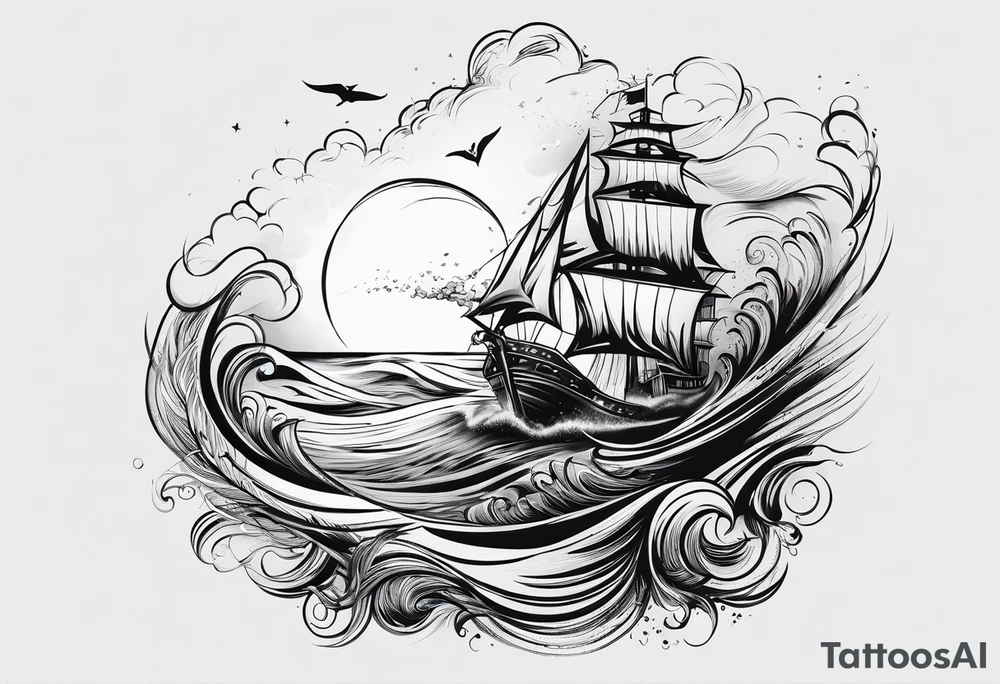 Sand blowing in the wind tattoo idea