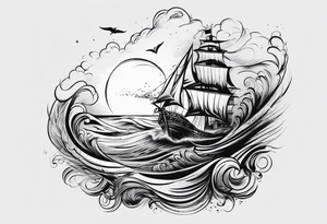 Sand blowing in the wind tattoo idea