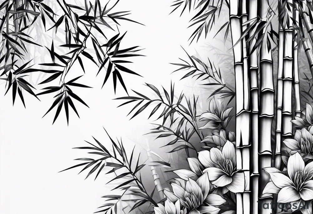 bamboo shoots tattoo idea