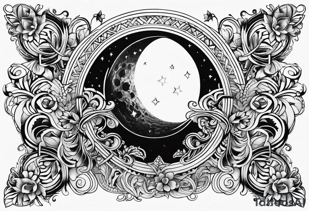 sacred moon tattoo idea