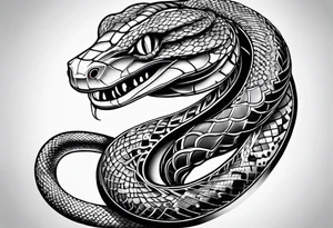 snake in steampunk tattoo idea