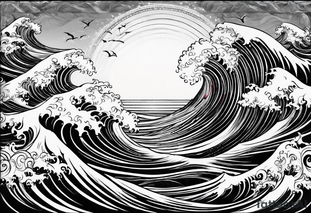 Waves tattoo idea