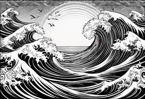Waves tattoo idea