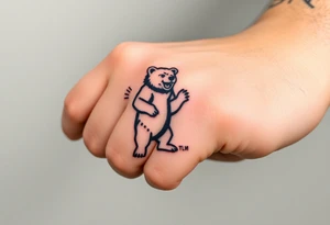 University of Northern Colorado bear mascot  standing up on 2 paws tattoo idea