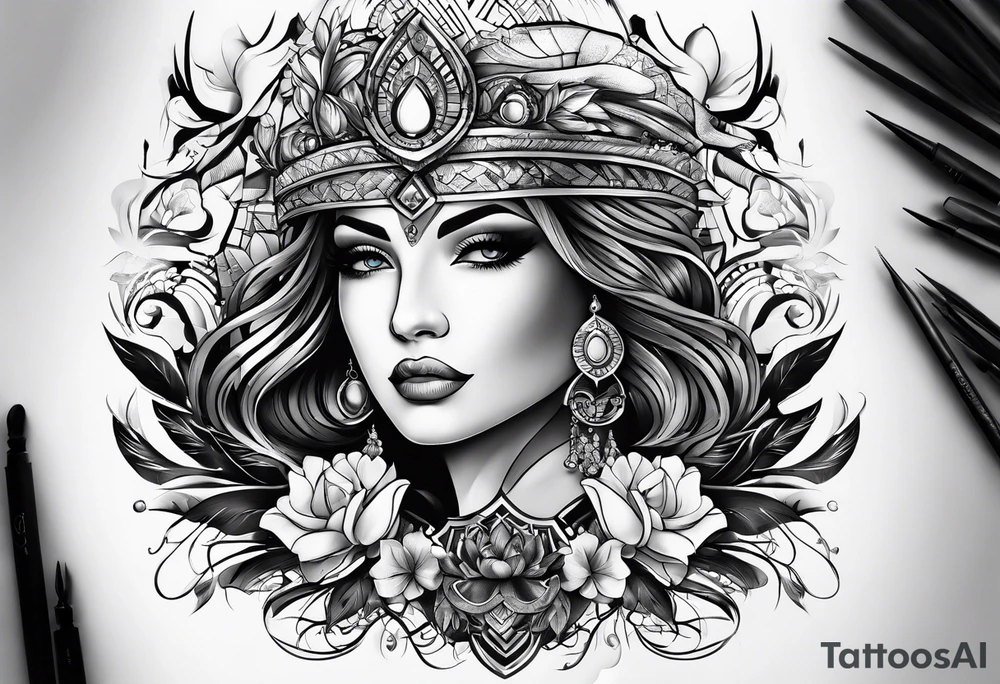 Nome Cleo e Carlos de forma criativa tattoo idea