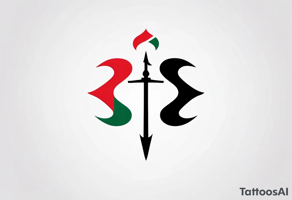 Very small tattoo inspired by kazhak flag tattoo idea