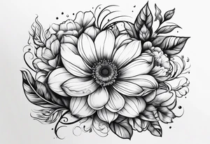 This phrase 'God grant me the serenity to accept the things I cannot change, Courage to change the things I can, and Wisdom to know the difference.' In a flower tattoo idea