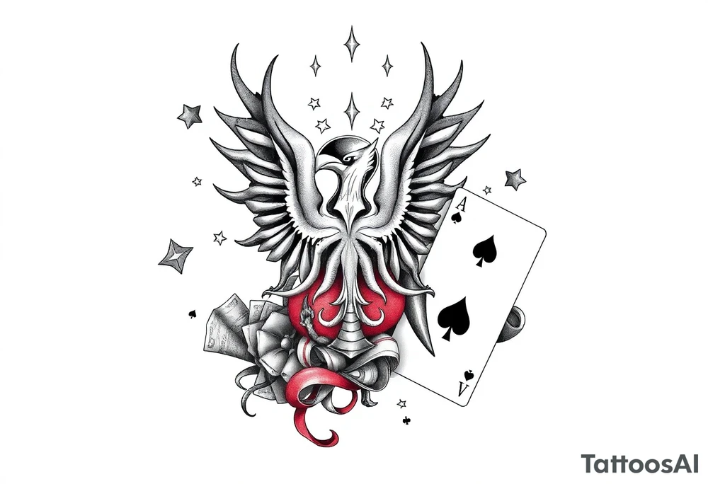 Poland symbol and poker cards Add casino money to it. tattoo idea