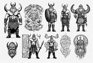 Viking no tattoos full body tattoo idea