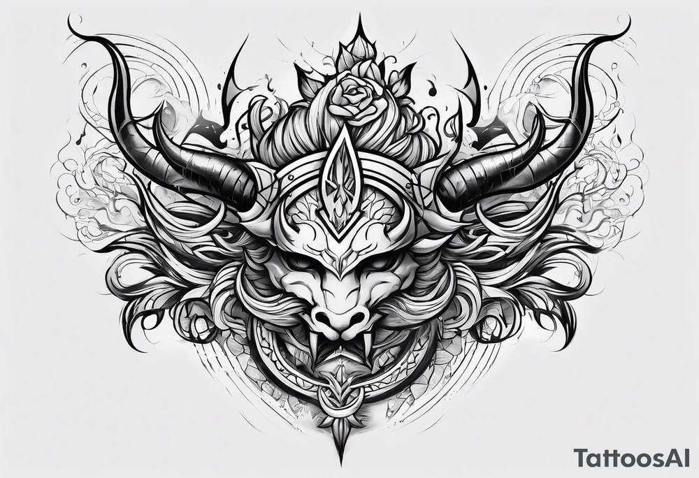 simple trident tattoo idea