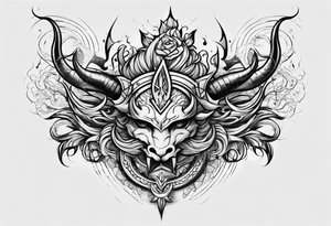 simple trident tattoo idea