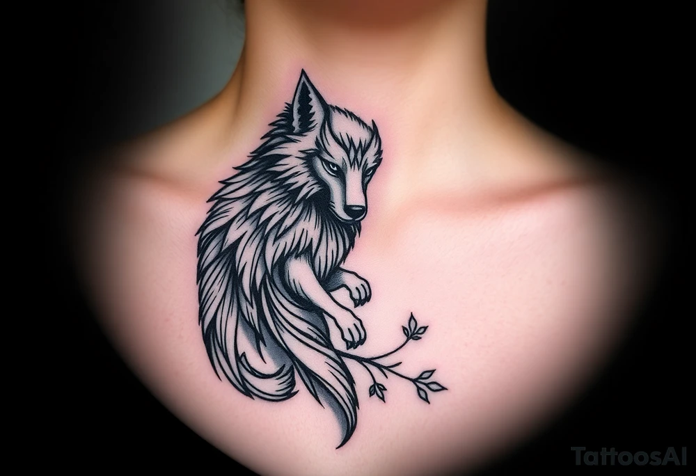 Little red riding hood and big bad wolf tattoo idea