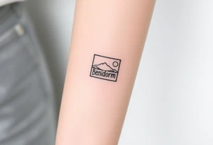 A postage stamp of Benidorm tattoo idea