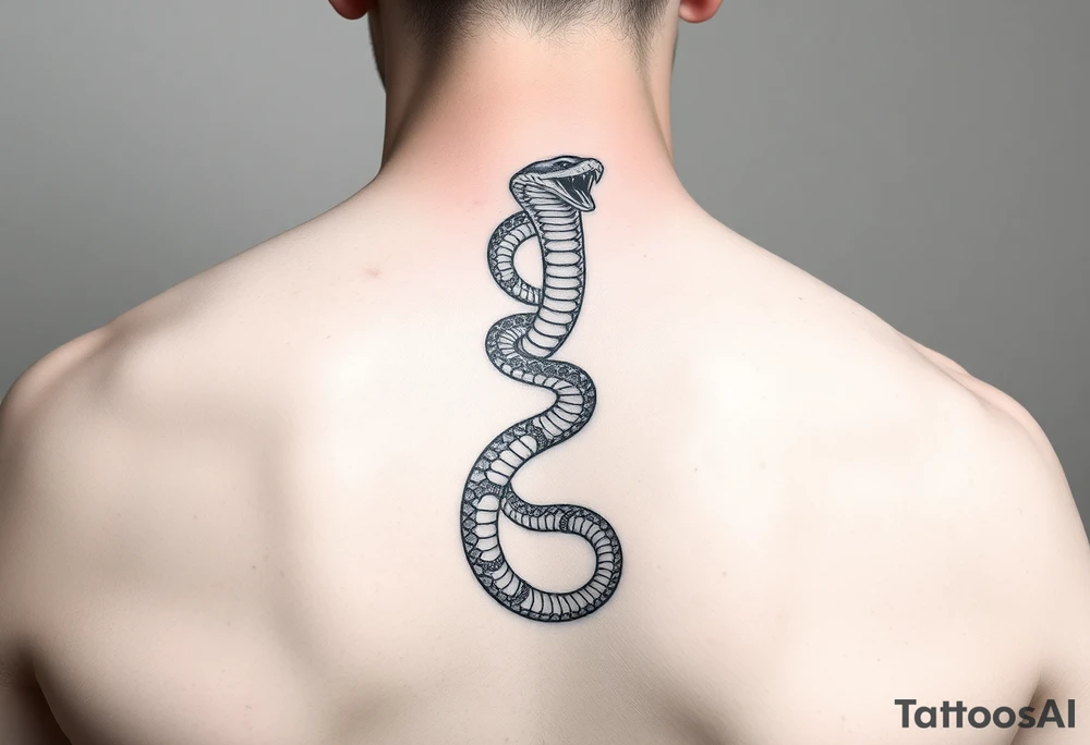 Vertical snake tattoo on arm tattoo idea