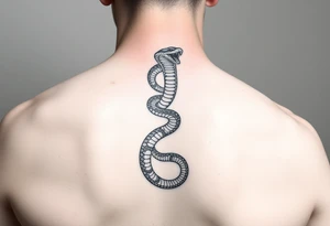 Vertical snake tattoo on arm tattoo idea