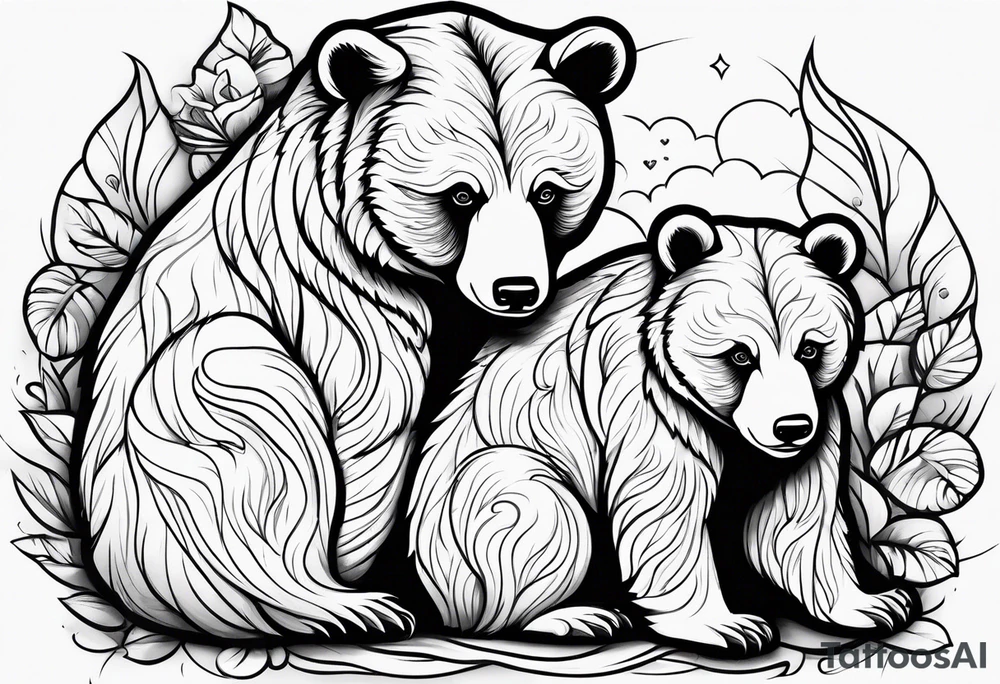 mamma bear and cub tattoo idea