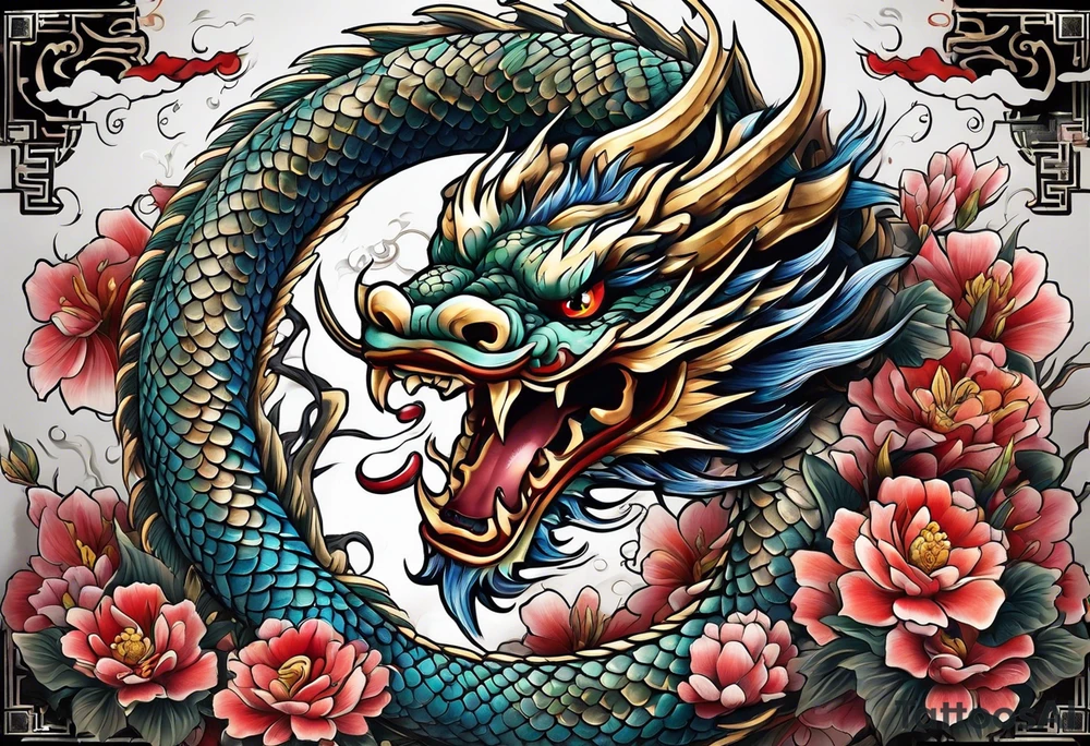 japanese dragon tattoo idea