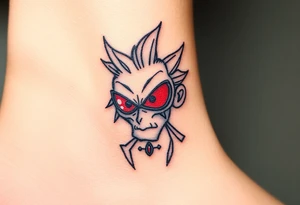 Trippy cartoon character tattoo idea