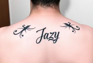 Remembrance of a deceased best friend with the name Jazy incorporated tattoo idea