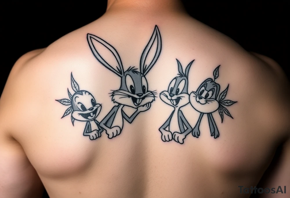 Bugz bunny 
Cartoon characters high off weed tattoo idea