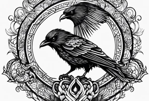 Huginn and muninn tattoo idea