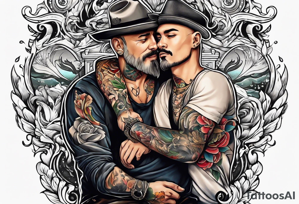 Father and son tattoo idea