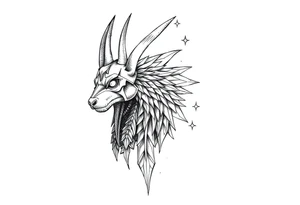 anubis,stars tattoo idea