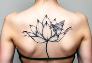 Lotus with dragonfly tattoo idea