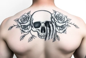 skull, hand roses
womans tattoo idea