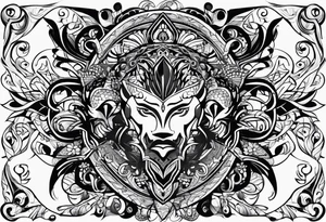 my son's name creatively illustrated. Tekle Amar'e Njaya tattoo idea