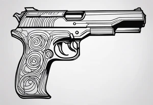 powerfull gun tattoo idea