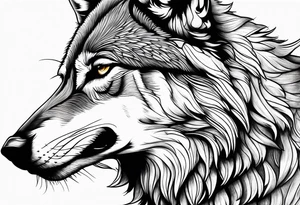 Wolf howling tattoo idea