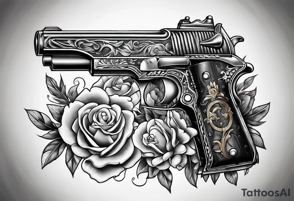Money gun tattoo idea