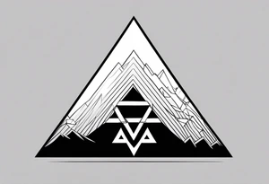 The valknut symbol attached to a wolf. tattoo idea