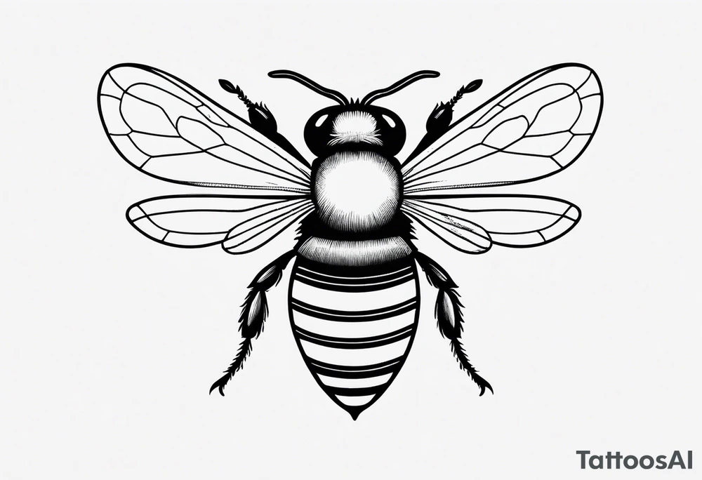 A bee symbolizing facing fears and best friendship tattoo idea