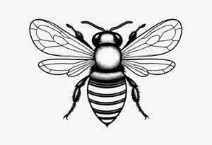 A bee symbolizing facing fears and best friendship tattoo idea