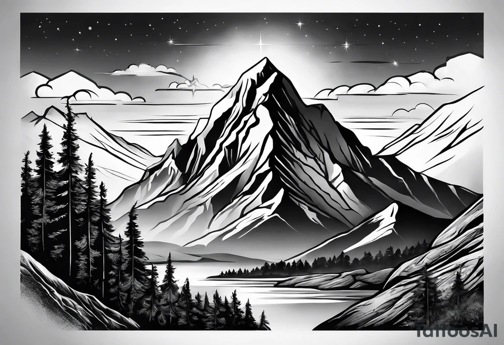 Jeremiah 1:19 tattoo with a mountain tattoo idea