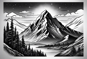 Jeremiah 1:19 tattoo with a mountain tattoo idea