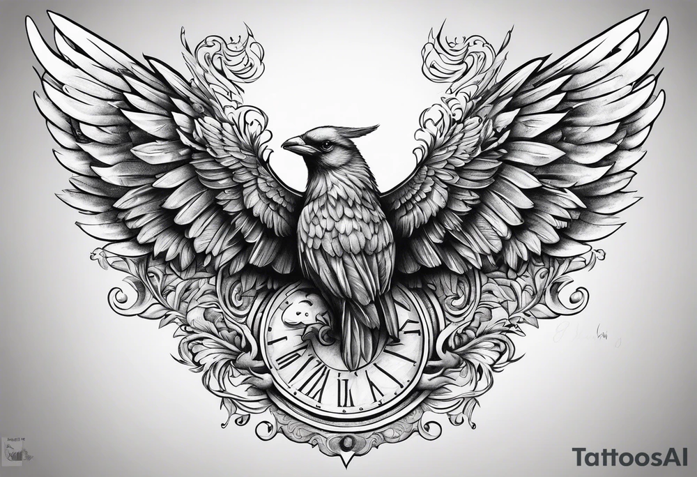 The word Glenn with wings tattoo idea