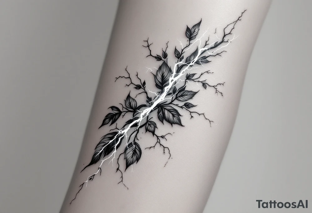 Lightning striking tattoo idea