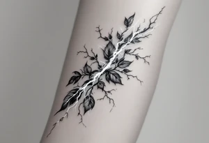 Lightning striking tattoo idea