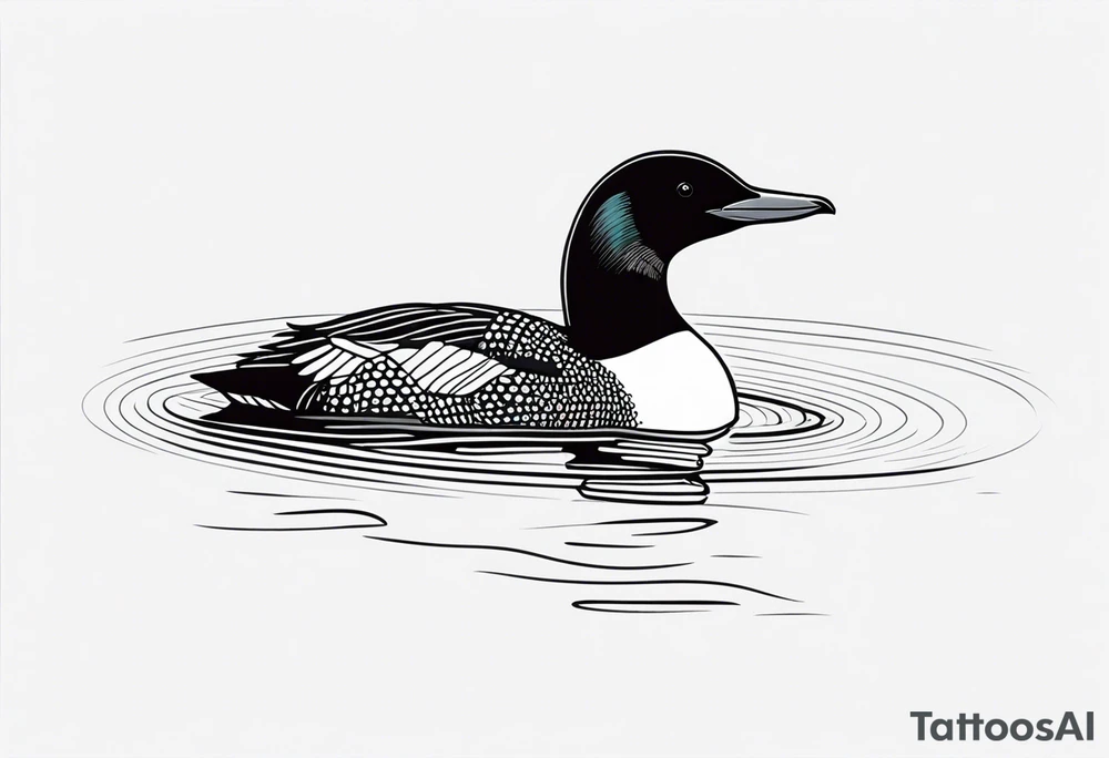 Loon diving tattoo idea