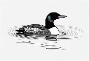 Loon diving tattoo idea