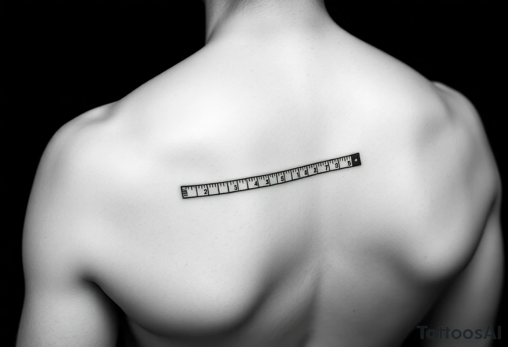 Whimsical tape measure for a woman from the tip of middle finger to the elbow tattoo idea