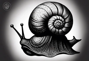 Snail wearing a pirate hat tattoo idea