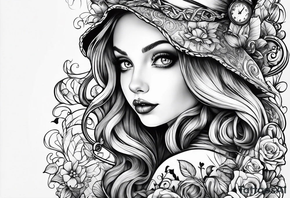 Alice in wonderland tattoo tattoo idea
