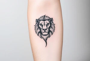 Fancy style "leo" constilation birth
 sign lion tattoo idea