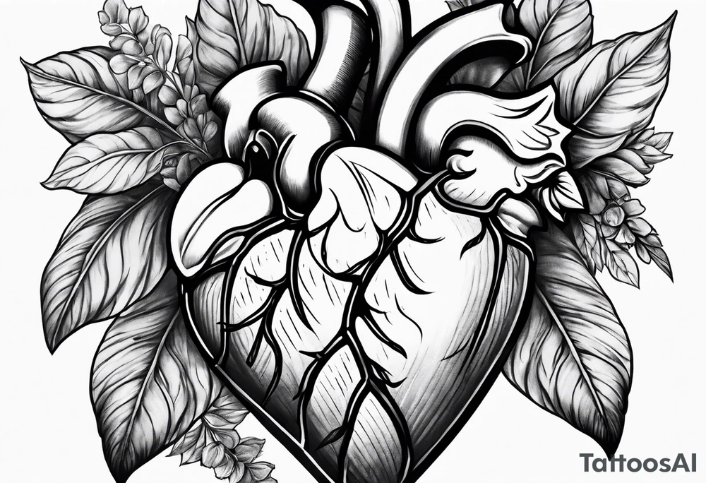 Bleeding heart tattoo idea