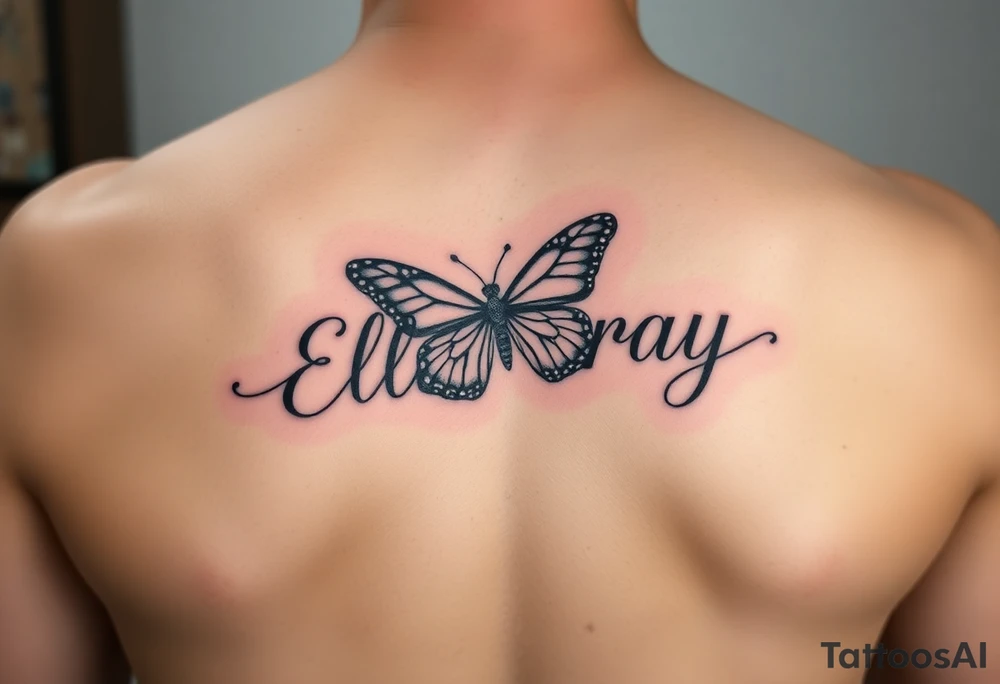 name 
EllaRay with a butterfly tattoo idea