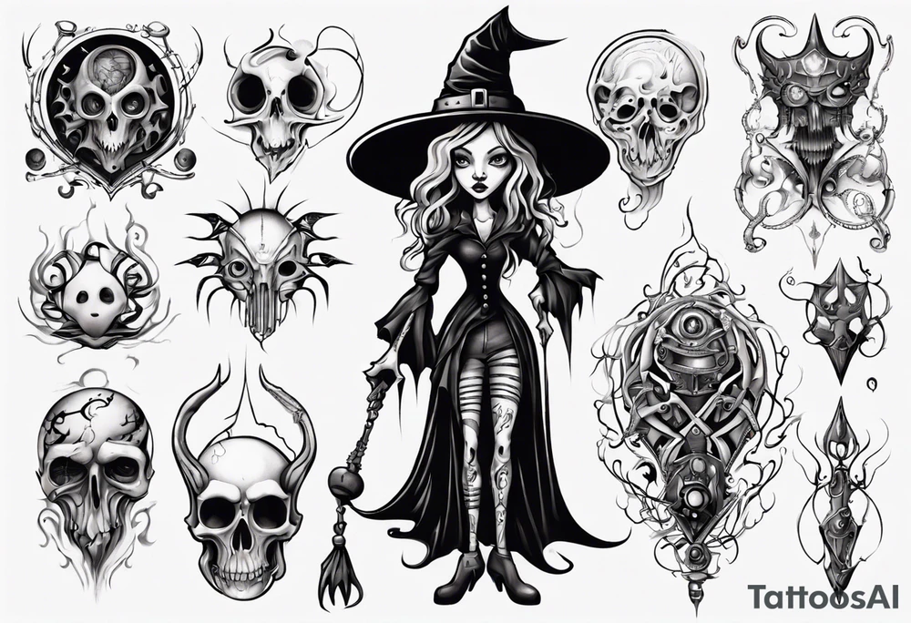 witch tattoo idea